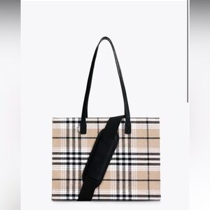 BEIS The Work Tote in Plaid